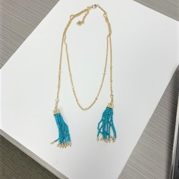 🎉host pick💥 KS Monique Gold Turquoise Lariat - Picture 3 of 5